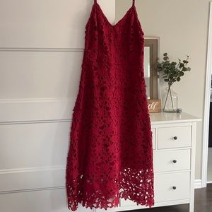 Floral Lace Midi Dress